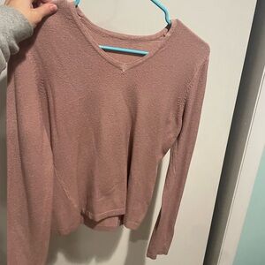 Mauve V Neck Sweater